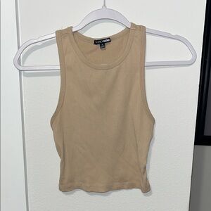 Fashion Nova Beige Sleeveless Top